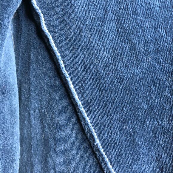 Cut loose navy blue velvet velour tunic top size Medium - Picture 12 of 14